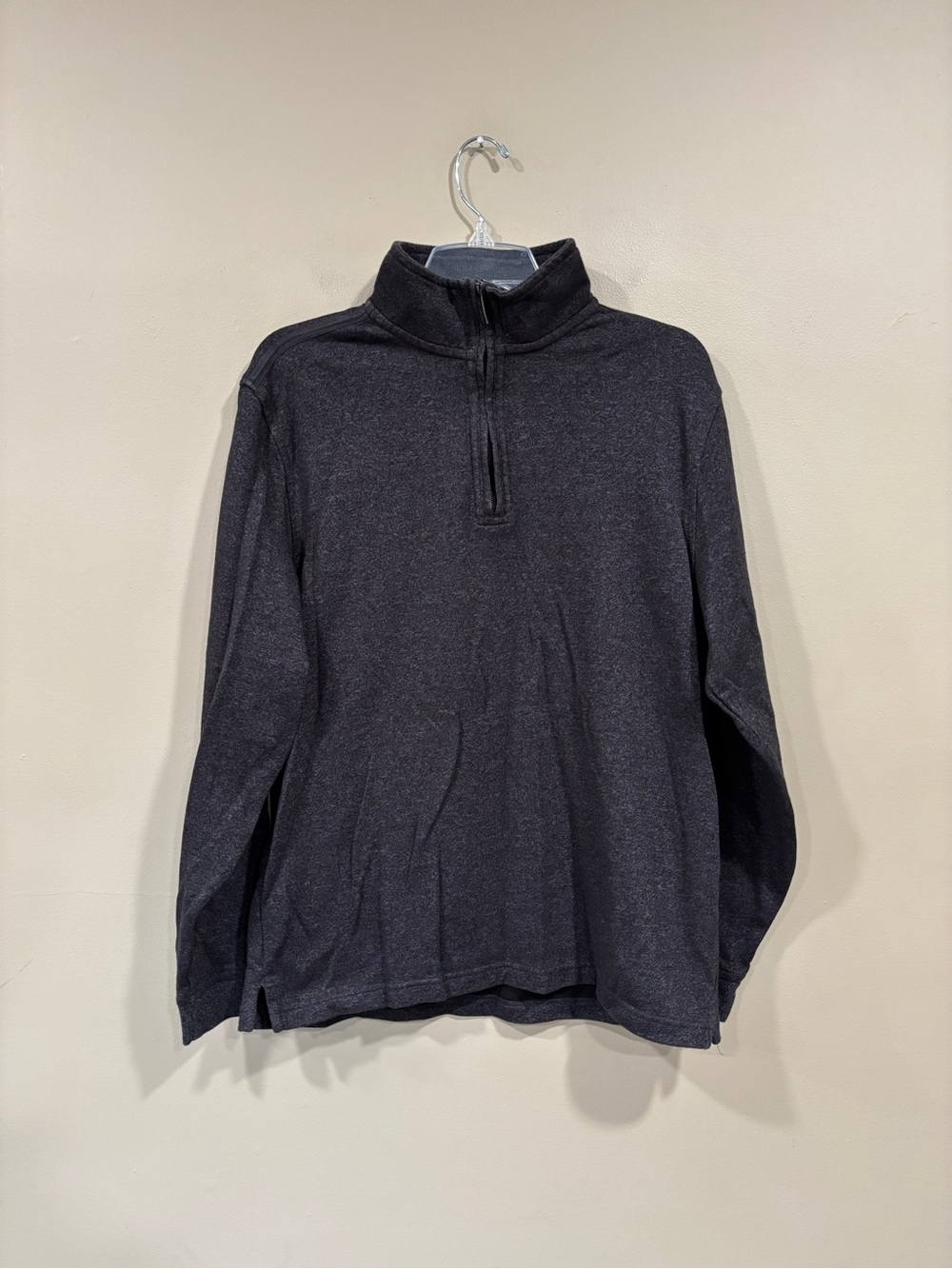 Van Heusen Flex Men's Pullover Gray 1/4 Zip Long Sleeve Size M